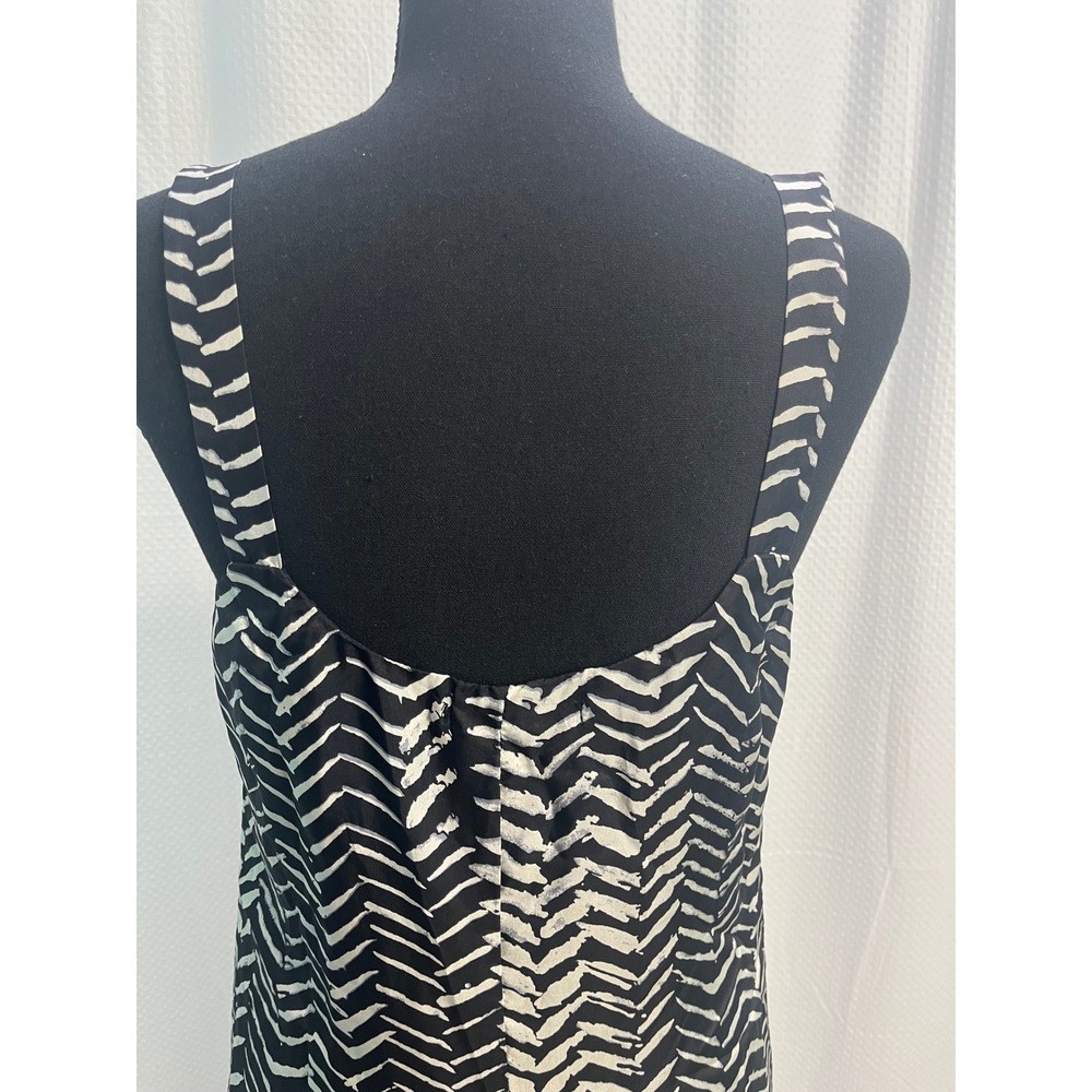 Velvet by Graham & Spencer Silk Maxi Dress Black White Zebra Beaded V-Neck XS - Picture 5 of 6